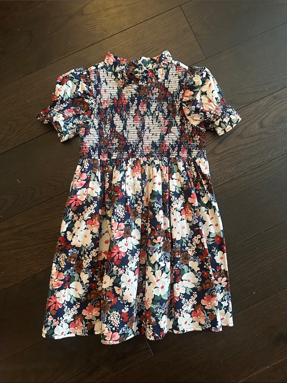 Janie and Jack Smocked Navy Floral Dress 4T